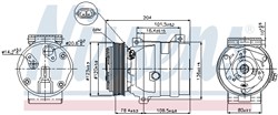 NISSENS Kompressor, kliimaseade NIS 89063_14