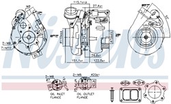 Turbocharger (with fitting kit) fits: DAF 85 CF, 95 XF, CF 85, XF 95; BOVA FUTURA, MAGIQ, SYNERGY; SOLARIS VACANZA VF390M-XF355M 01.97-