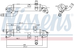 Cooler, exhaust gas recirculation NIS 989417