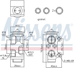 Expansion Valve, air conditioning NIS 999221_5