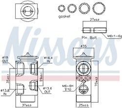 Expansion Valve, air conditioning NIS 999222_5