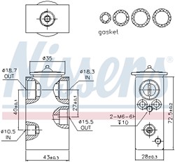 Expansion Valve, air conditioning NIS 999248_5