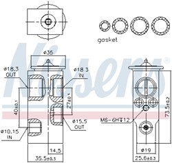 Expansion Valve, air conditioning NIS 999357_5