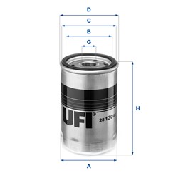 Alyvos filtras UFI 23.130.02