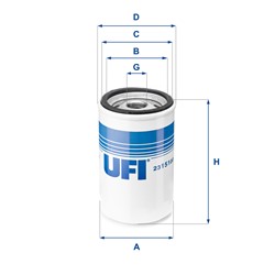 Alyvos filtras UFI 23.151.00