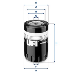 Alyvos filtras UFI 23.164.03