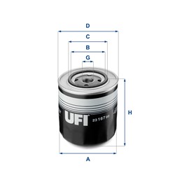 Eļļas filtrs UFI 23.167.00