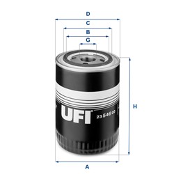 Eļļas filtrs UFI 23.546.00