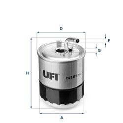 Degalų filtras UFI 24.107.00_0