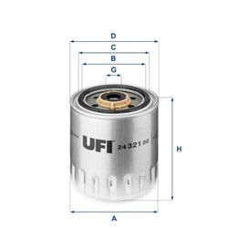 Degalų filtras UFI 24.321.00