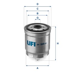 Degalų filtras UFI 24.350.00_0