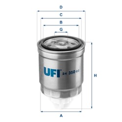 Degalų filtras UFI 24.350.02