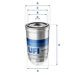Degalų filtras UFI 24.351.01