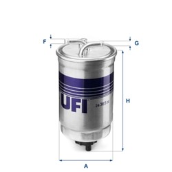 Degalų filtras UFI 24.365.00