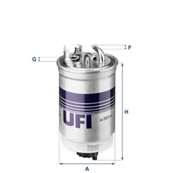 Degalų filtras UFI 24.365.01