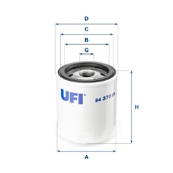 Degalų filtras UFI 24.370.00
