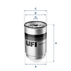 Degalų filtras UFI 24.371.00_0