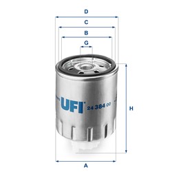 Degalų filtras UFI 24.384.00