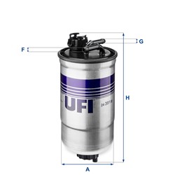 Degvielas filtrs UFI 24.391.00