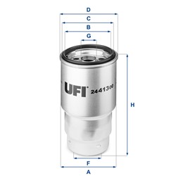 Degalų filtras UFI 24.413.00
