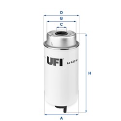 Degalų filtras UFI 24.432.00