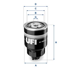 Degalų filtras UFI 24.444.00_0