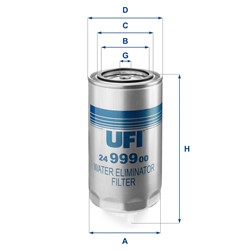 Degalų filtras UFI 24.999.00_0