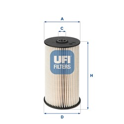 Degvielas filtrs UFI 26.007.00