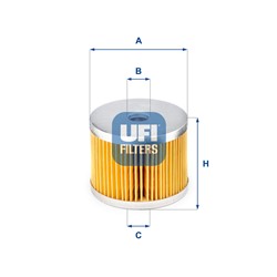 Degalų filtras UFI 26.652.00