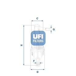Degalų filtras UFI 31.013.00