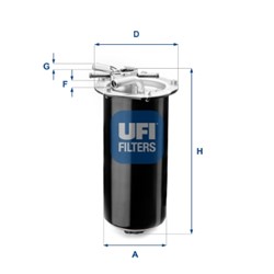 Degalų filtras UFI 55.411.01