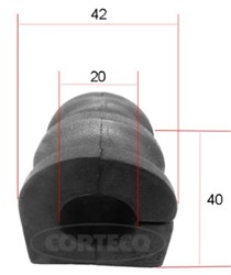 Skersinio stabilizatoriaus įvorė CORTECO CO49371657