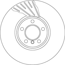 Divdaļīgs bremžu disks TRW DF6612S (pārdošanas vienība - 1 gab.)_2