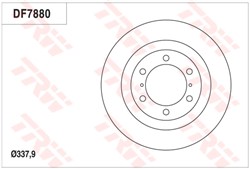 Bremžu disks TRW DF7880S (pārdošanas vienība - 1 gab.)_2
