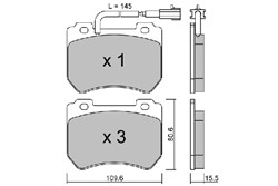 Brake Pad Set, disc brake AISBPFI-1034