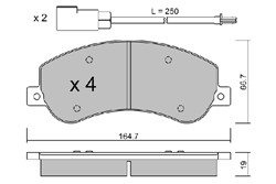 Brake Pad Set, disc brake AISBPFO-1014