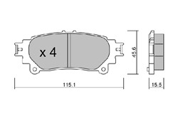 Brake Pad Set, disc brake AISBPLX-2000_0