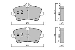 Brake Pad Set, disc brake AISBPMB-1007