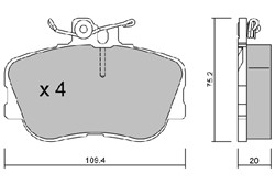 Brake Pad Set, disc brake AISBPMB-1009_0