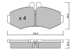 Brake Pad Set, disc brake AISBPMB-1011