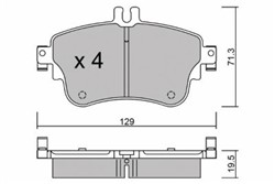 Brake Pad Set, disc brake AISBPMB-1019