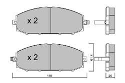 Brake Pad Set, disc brake AISBPNI-1918_0