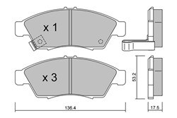 Brake Pad Set, disc brake AISBPSZ-1003