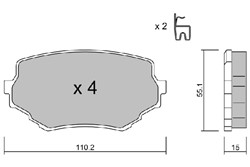Brake Pad Set, disc brake AISBPSZ-1902