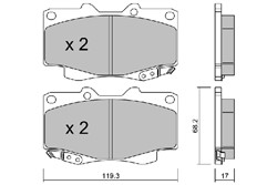 Brake Pad Set, disc brake AISBPTO-1021_0