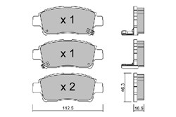 Brake Pad Set, disc brake AISBPTO-1916_0