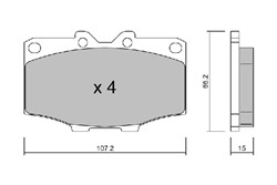 Brake Pad Set, disc brake AISBPTO-2904