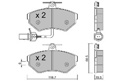 Brake Pad Set, disc brake AISBPVW-1033