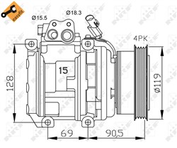Kompresors, Gaisa kond. sistēma NRF NRF 32438_4