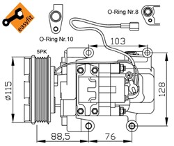 Konditsioneeri kompressor NRF NRF 32681